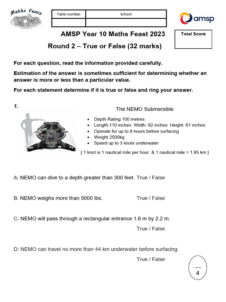 Round 2 Questions | PDF | Metrology