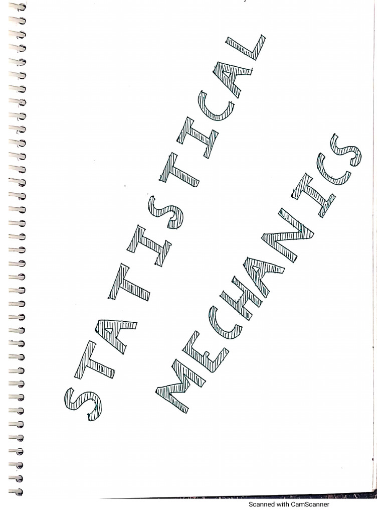 Full notes statistical mechanics pdf