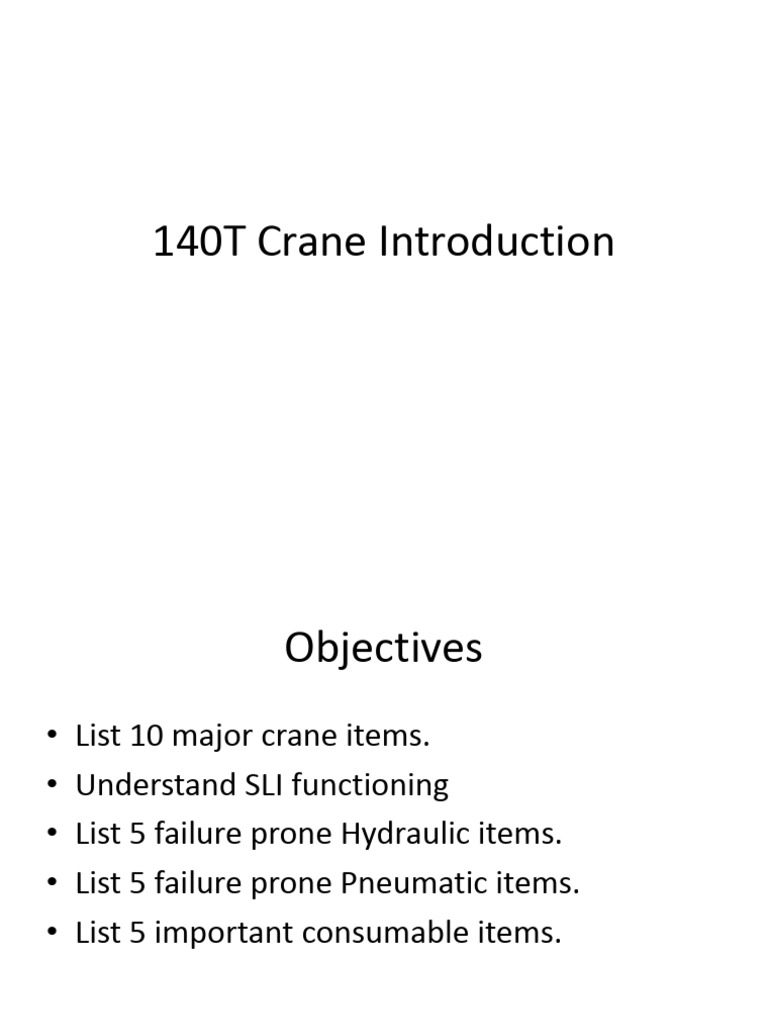 140T Crane Overview and Features | PDF | Crane (Machine) | Pump