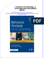 (Download PDF) Behavior Analysis and Learning A Biobehavioral Approach 6Th Edition Ebook Full Chapter PDF