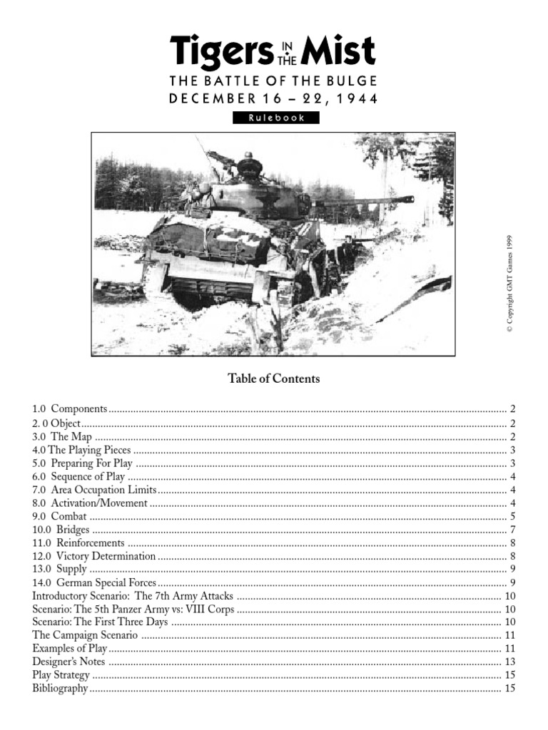 TITM - Rules | PDF | Artillery | Trench Warfare