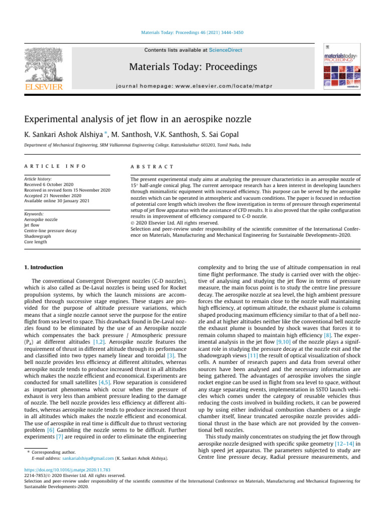 Jet Flow Analysis in Aerospike Nozzle | PDF | Jet Engine | Mechanical ...