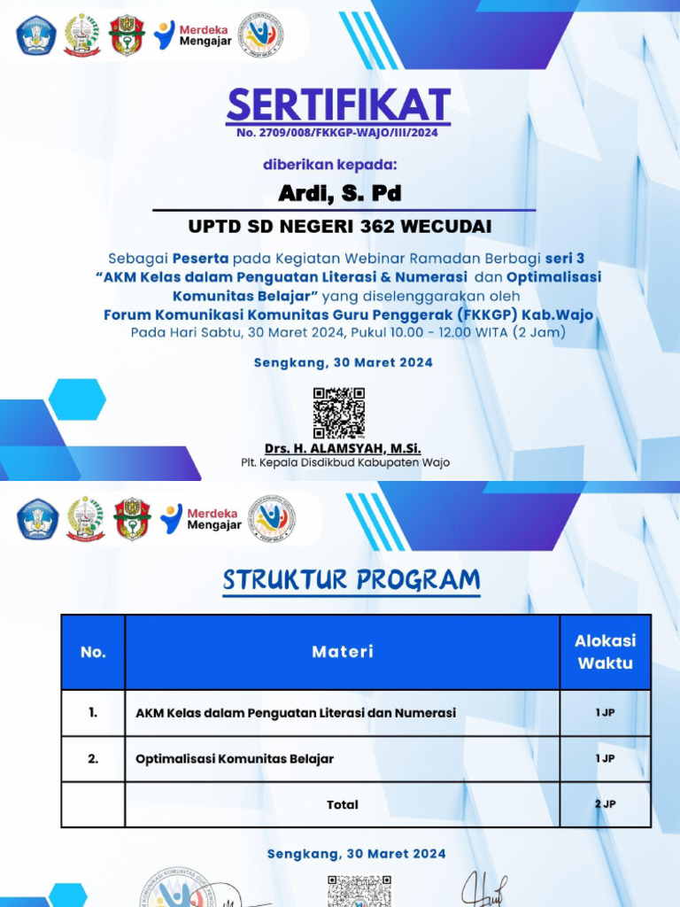E-Sertifikat Webinar Seri 3 | PDF