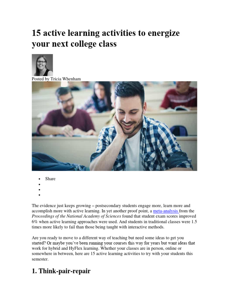15 active learning activities to energize your next college class pdf