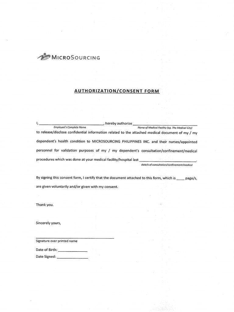 Authorization Form-Blank | PDF
