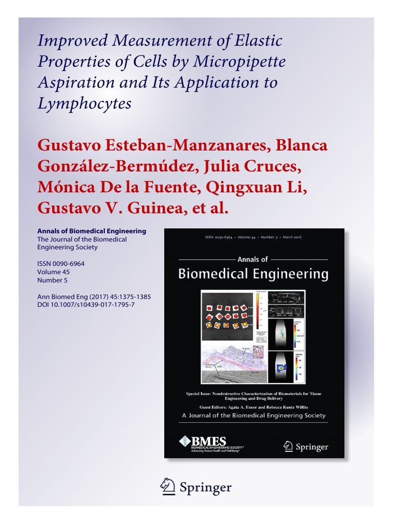 Improved Measurement of Elastic Properties of Cells by Micropipette Aspiration and Its