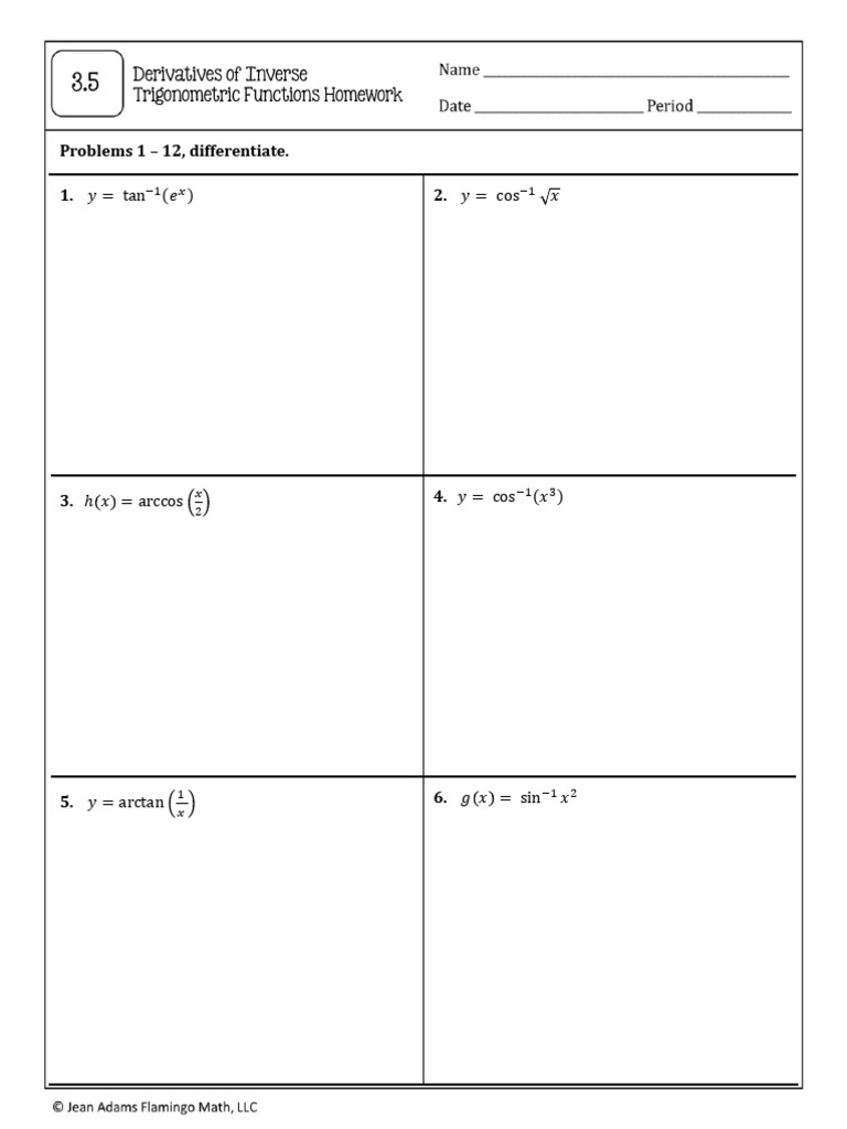 AP Calc 3.5 HW | PDF