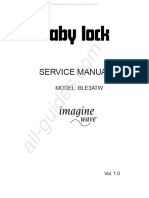 Baby Lock BLE3ATW Sewing Machine Service Manual