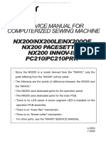 Brother NX200 Sewing Machine Service Manual