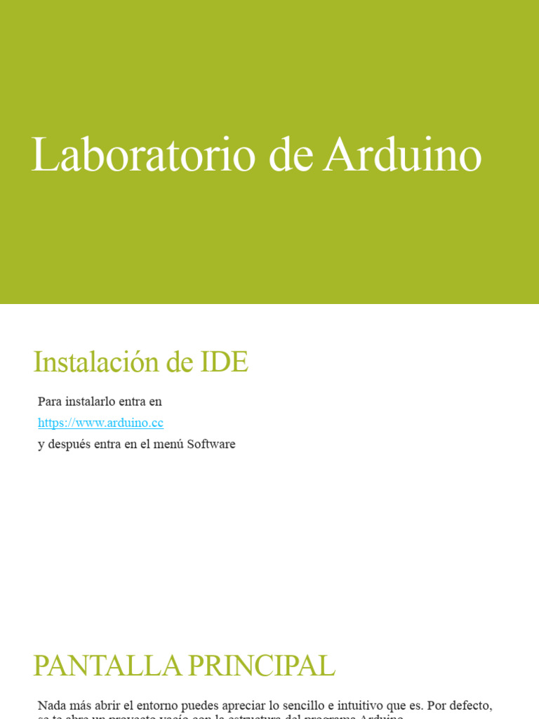 Laboratorio de Arduino | PDF