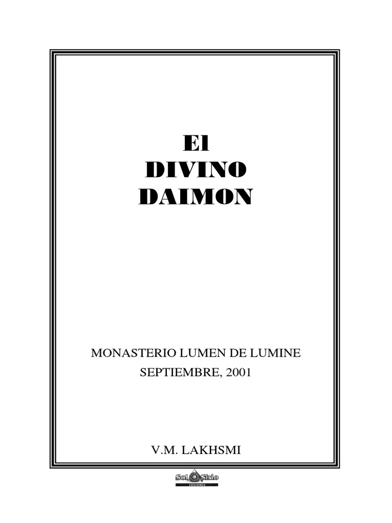 El Divino Daimón de V.M. Lakhsmi | PDF | Amor | Judas Iscariote