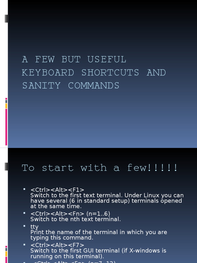 Essential Linux Command Shortcuts | PDF | System Software | Computer ...