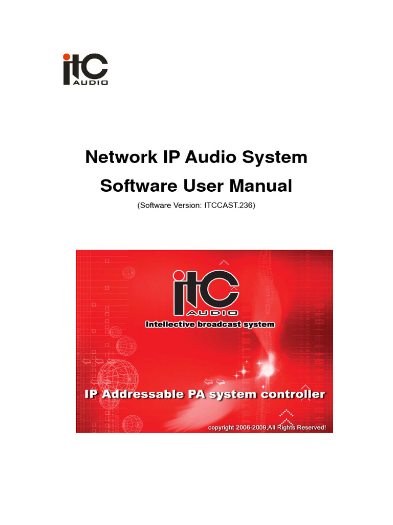 Network IP Audio System Software User Manual | PDF | Ip Address ...