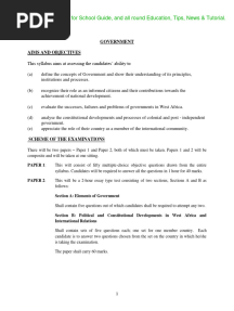 Government Waec Syllabus
