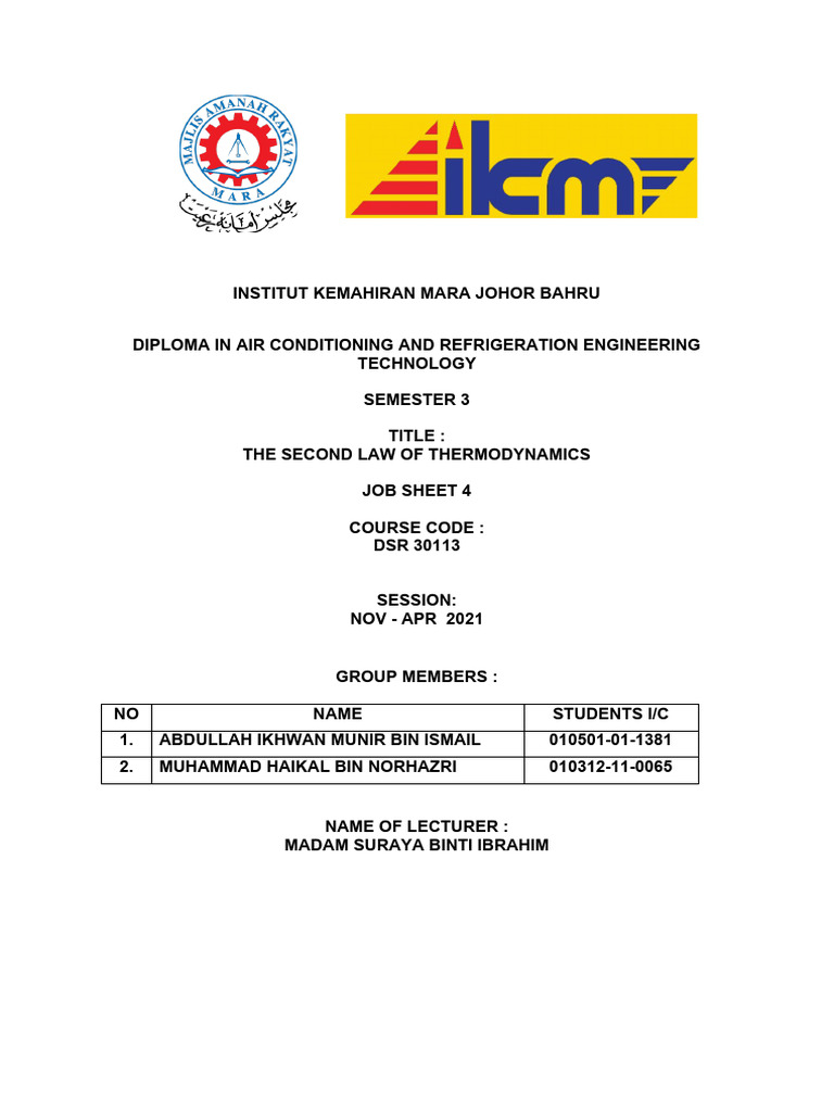 Thermo Ass 4 Pdf Entropy Second Law Of Thermodynamics