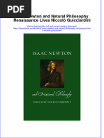 Full Download Isaac Newton and Natural Philosophy Renaissance Lives Niccolo Guicciardini Ebook Online Full Chapter PDF