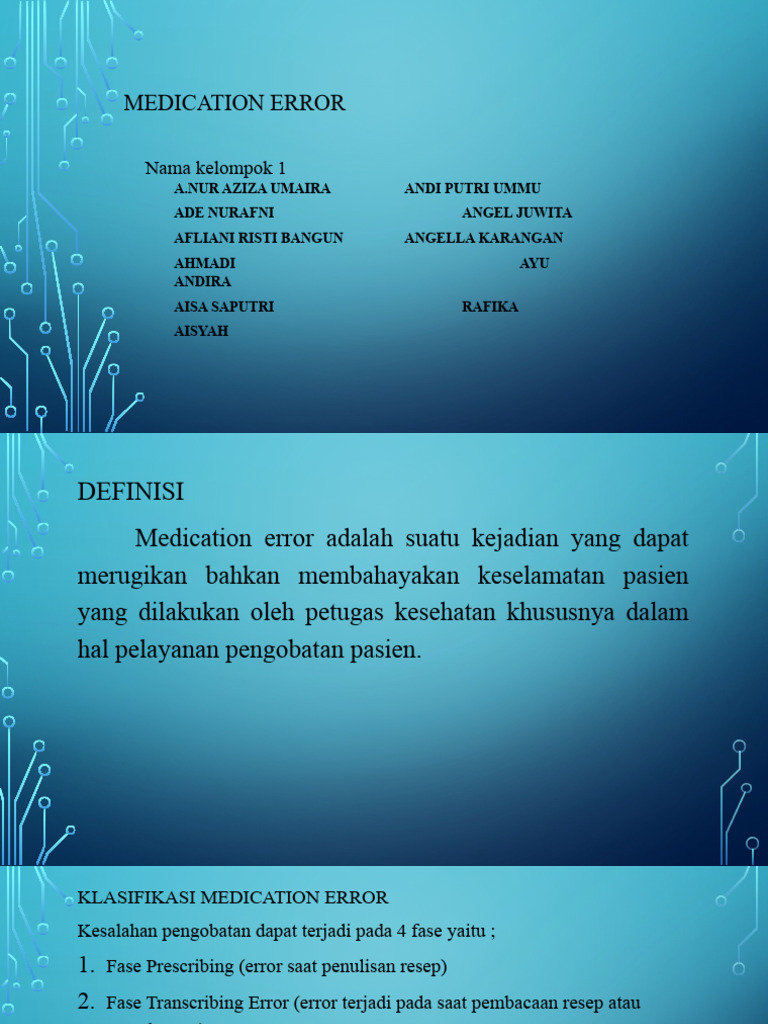 Klasifikasi dan Pencegahan Medication Error | PDF | Pengembangan Diri