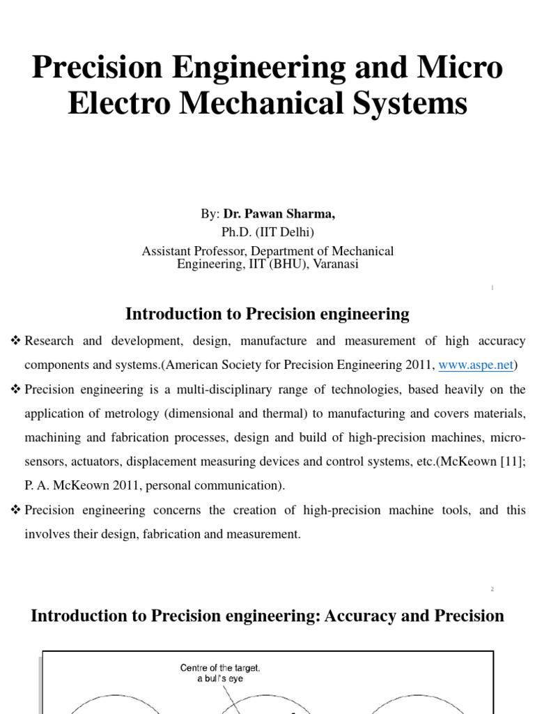 Precision Engineering & MEMS Overview | PDF | Sensor | Actuator