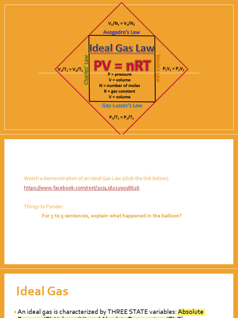 Ideal Gas | PDF | Gases | Mechanics