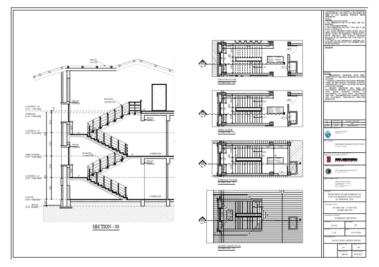 R1 - Admin - 402 - Staircase Detail | PDF | Stairs | Buildings And ...
