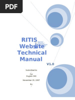 RITIS Website Technical Manual