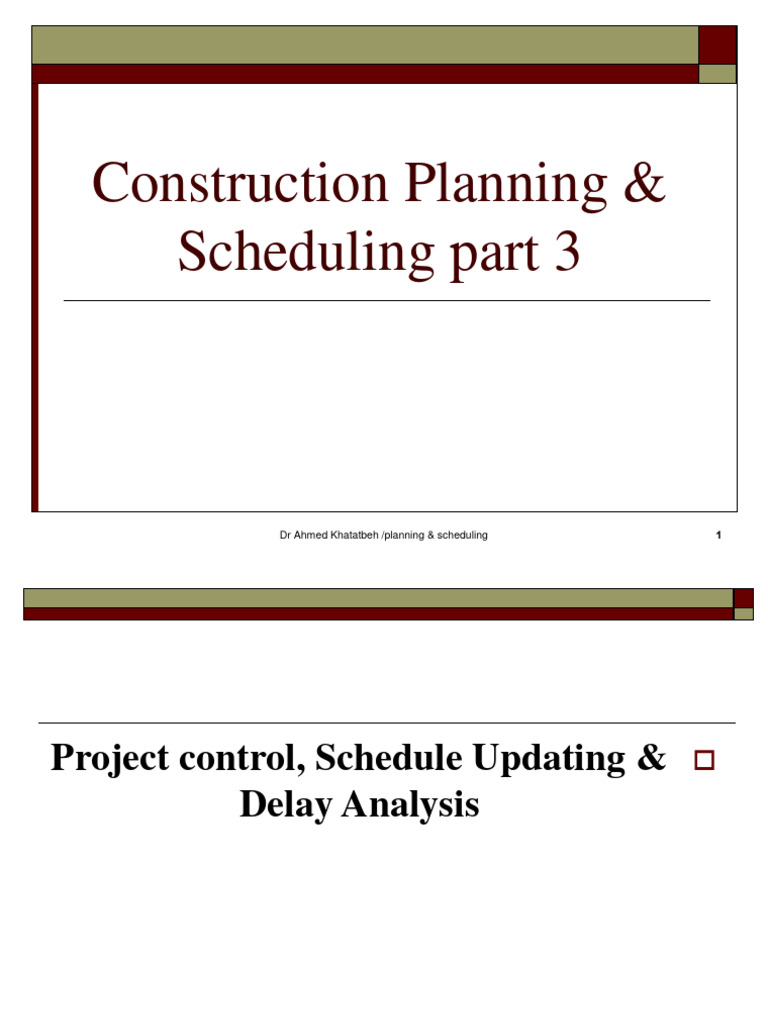 Construction Planning & Scheduling Part 3 | PDF | Mathematical ...