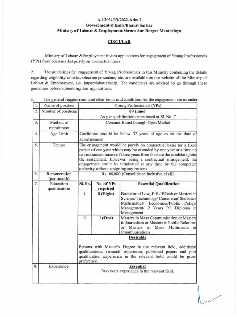 Young Professionals Recruitment Notice | PDF | Justice | Crime & Violence