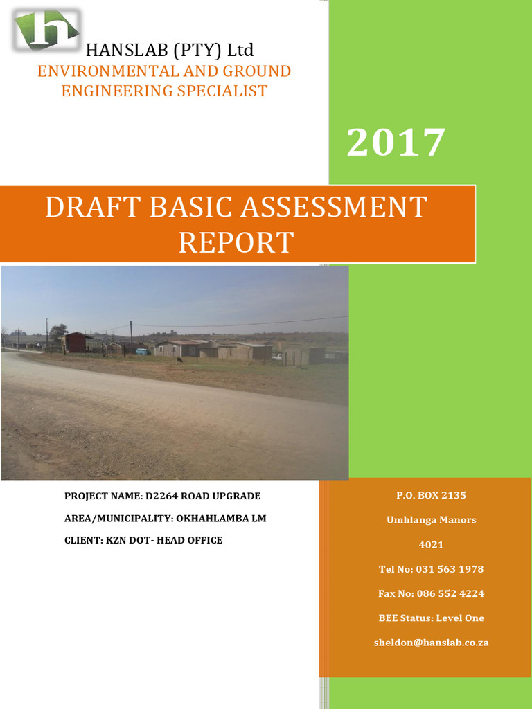 D2264 Road Upgrade Project Overview | PDF | Road | Environmental Impact ...