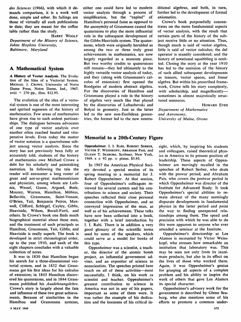 A History of Vector Analysis The Evoluti | PDF | Vector Space | Vector ...
