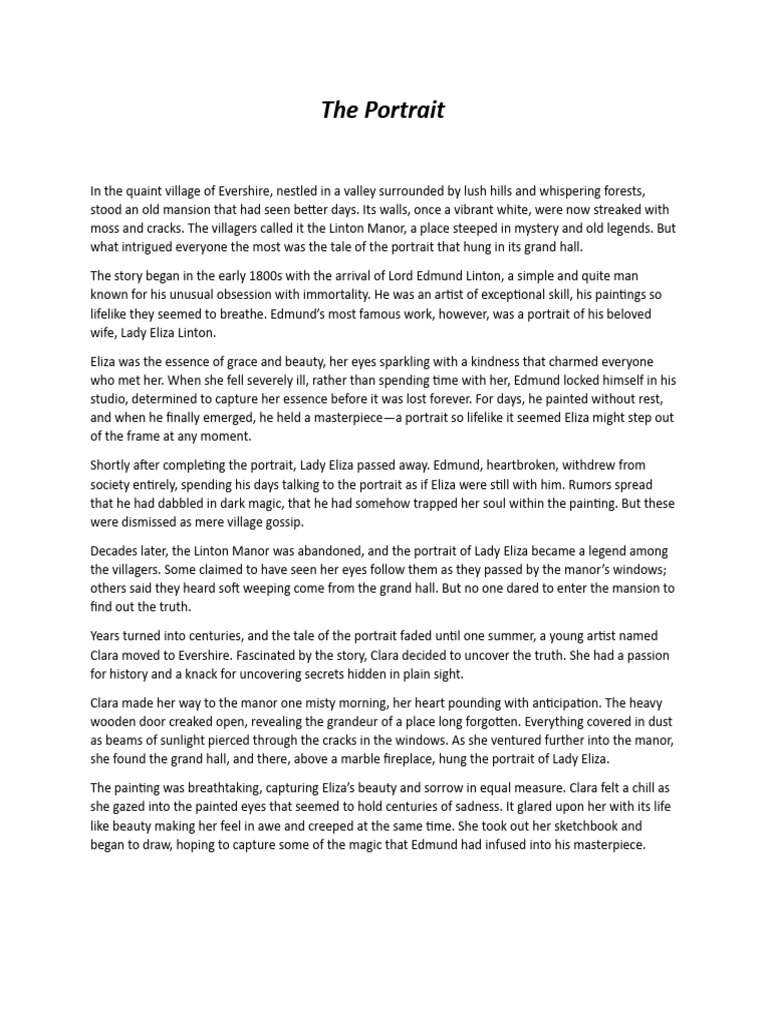 The Portrait | PDF | Poetry | Classics