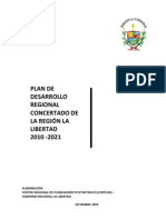 Plan de Desarrollo Regional Concert Ado de La Libertad 2010 - 2021