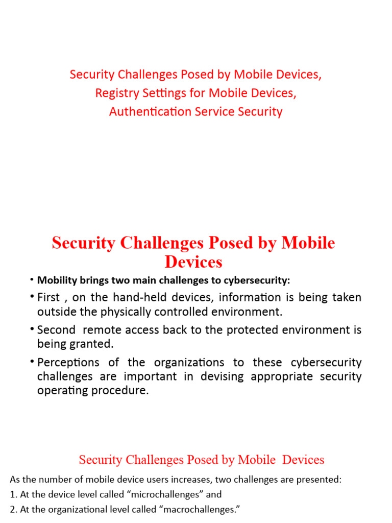Mobile Device Security Challenges and Solutions | PDF | Computer ...
