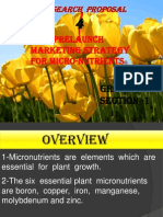 Prelaunch Marketing Strategy For Micro-Nutrients: Research Proposal