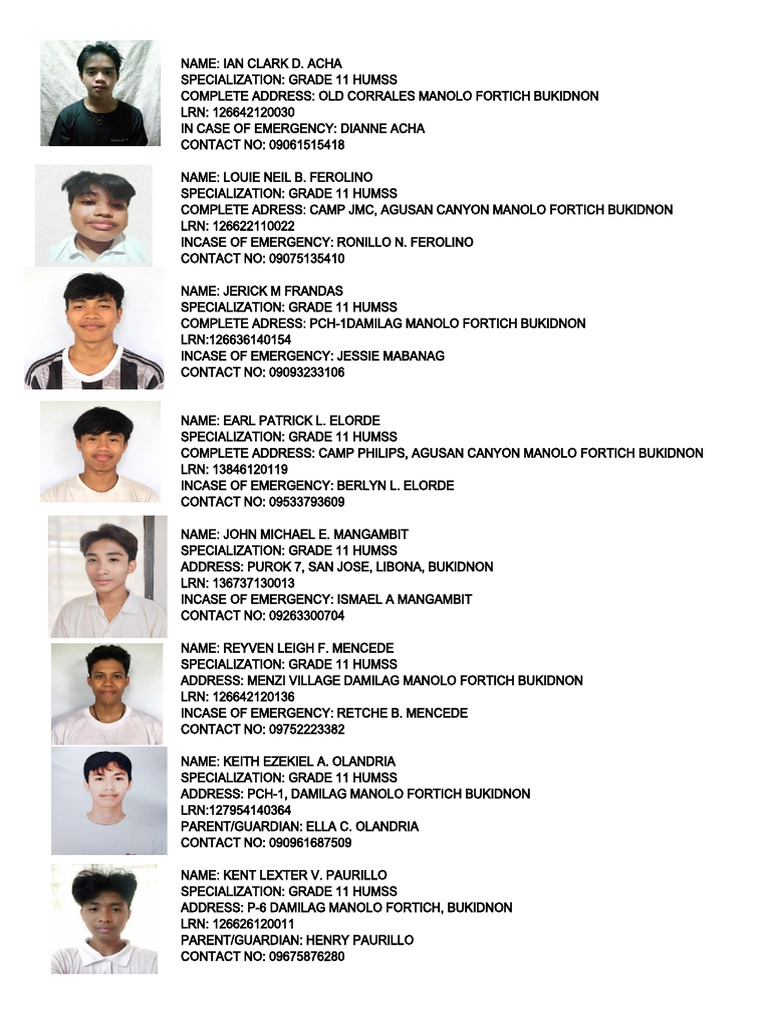 Grade 11 Humss For Id | PDF | Sports & Recreation