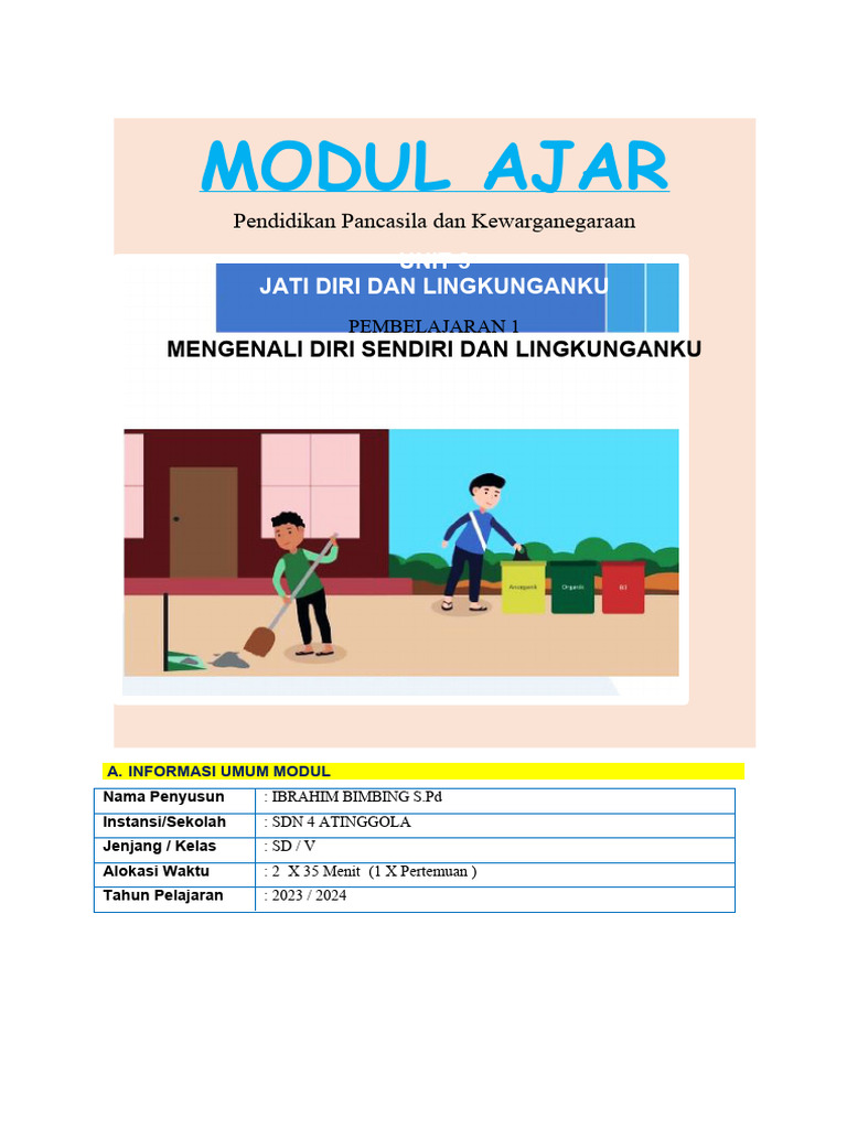 Modul Ajar PPKn Kelas 5 Semester 2 | PDF
