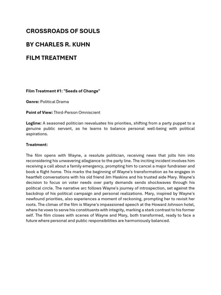 Crossroads - Film Script | PDF | Narration