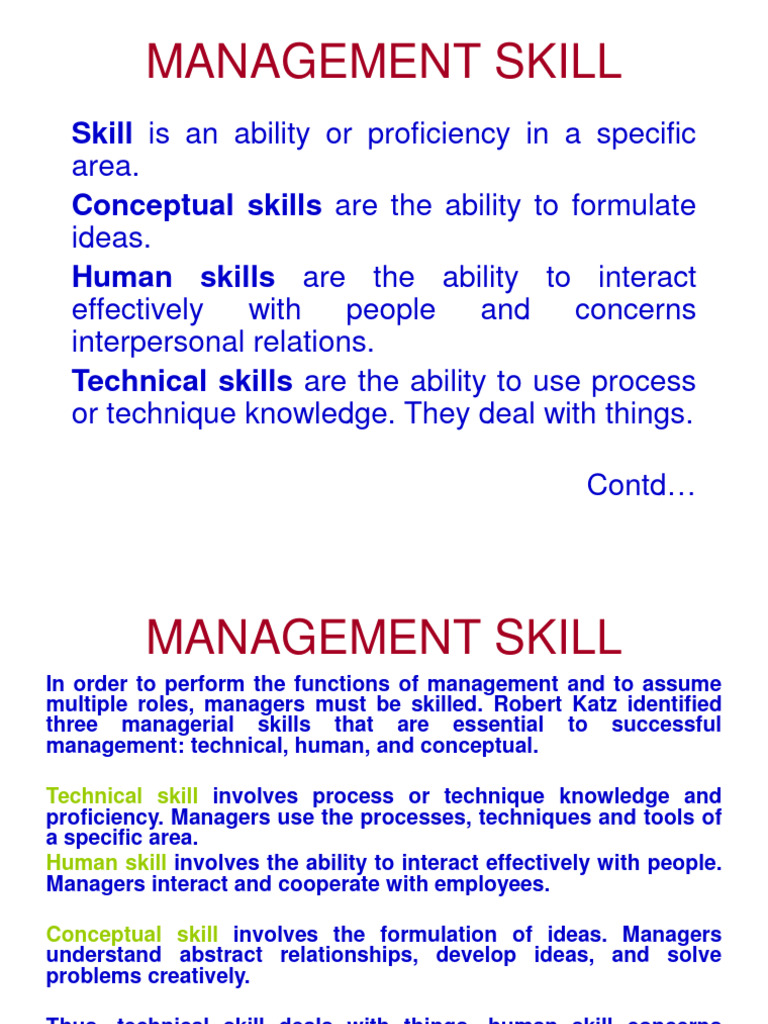 Essential Managerial Skills Explained | PDF | Cooperative | Skill