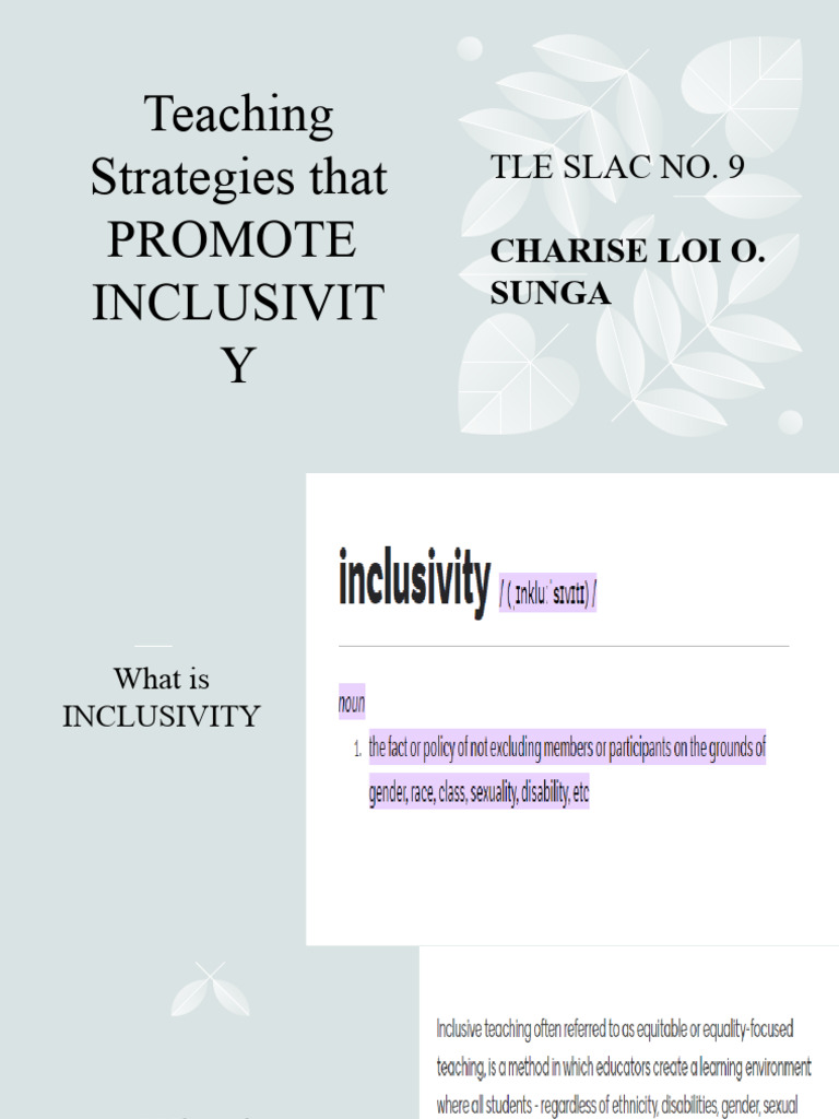 Inclusive Teaching Strategies for Engagement | PDF | Teachers ...