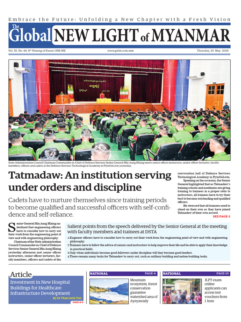 30 May 24 The Global New Light Of Myanmar Download Free Pdf Myanmar