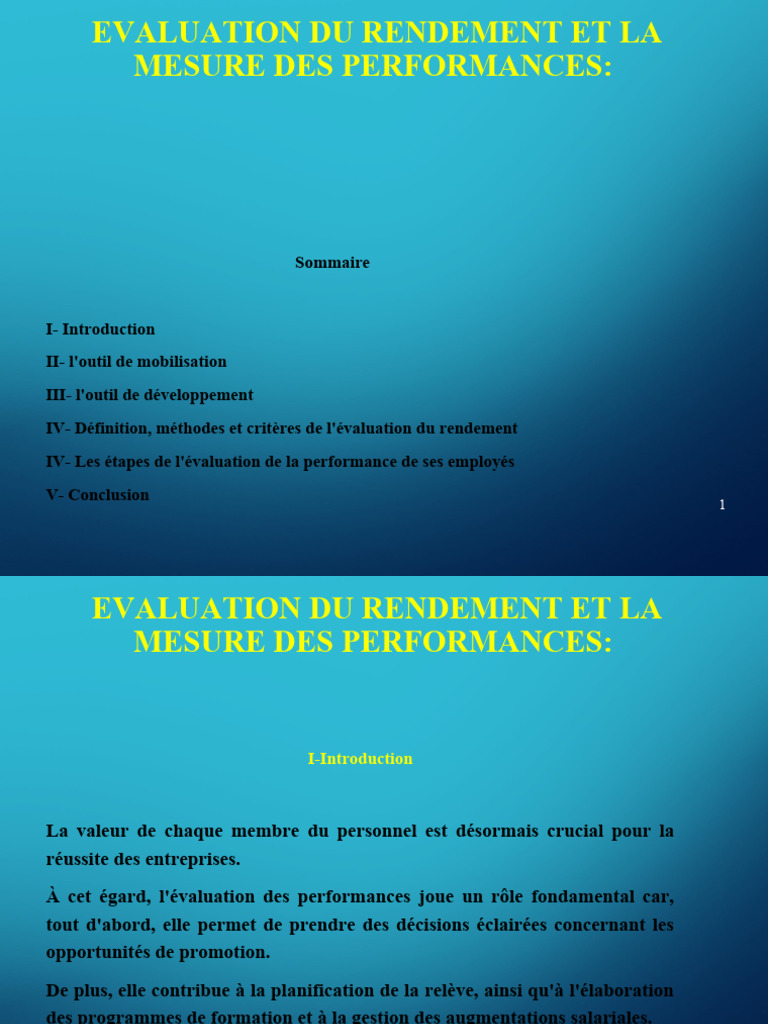Évaluation Du Rendement 2024 2 | PDF