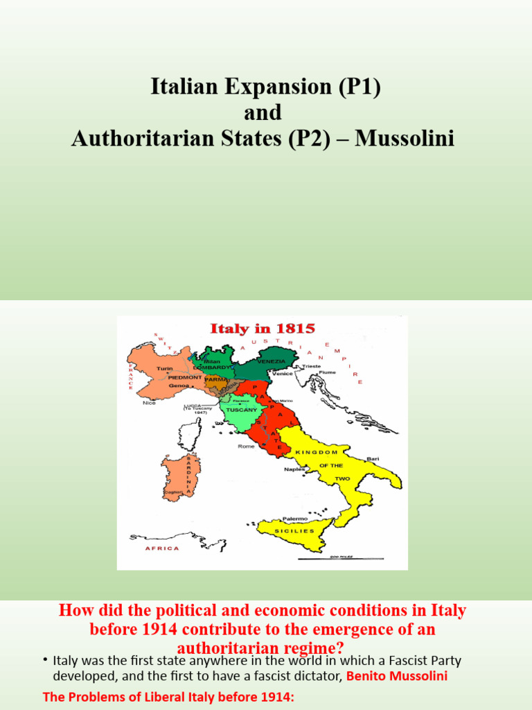Grudic Italy p1 and Mussolini p2 | PDF | Fascism | Benito Mussolini