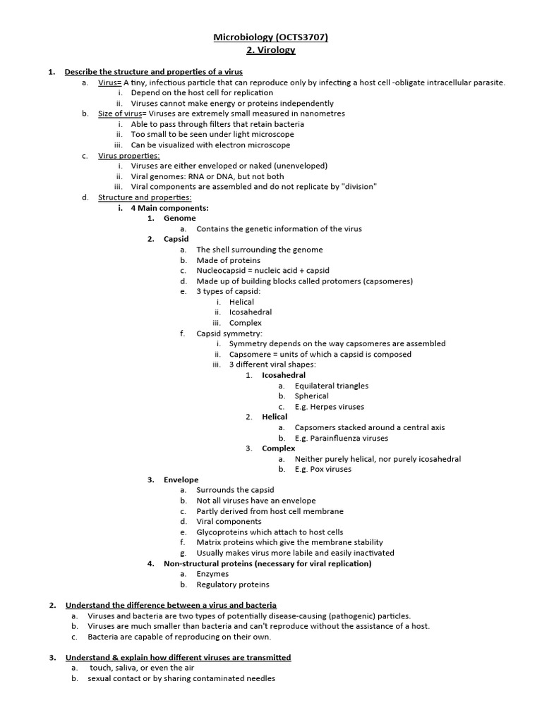 Virus Structure, Transmission, and Protection | PDF | Virus | Influenza