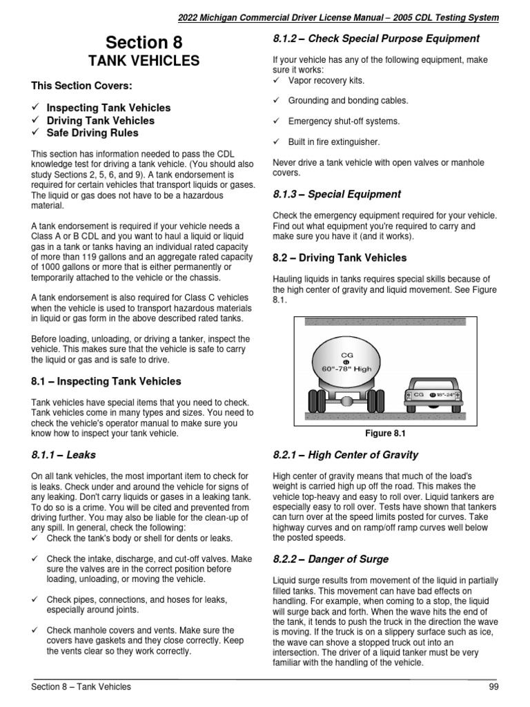 Tank Vehicle Safety and Inspection Guide | PDF | Vehicles | Transport