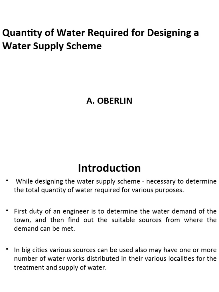 Quantity of Water | PDF | Demand | Water Supply