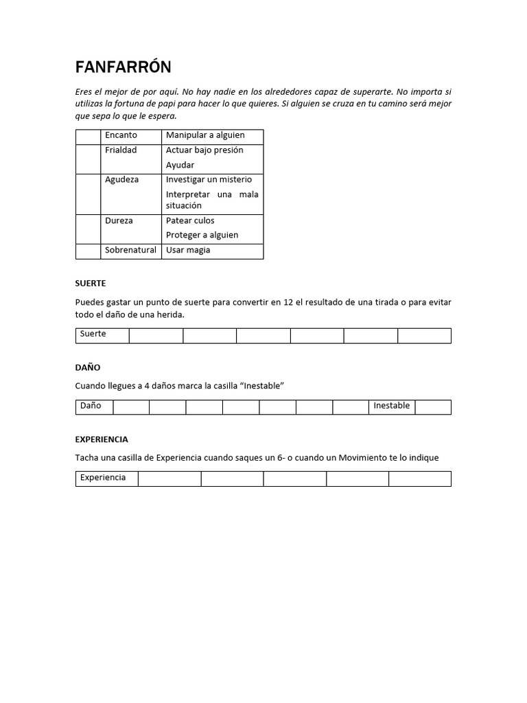 Fanfarrón - Braggart | PDF