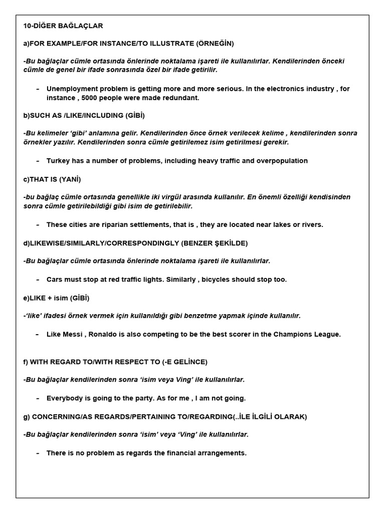 14 - Diğer Bağlaçlar | PDF