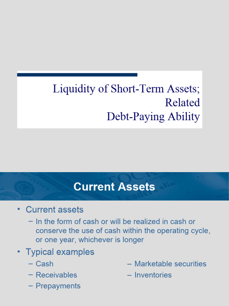 Liquidity ratios pdf inventory working capital