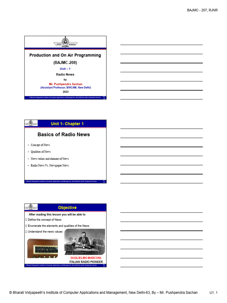Basics of Radio News Explained | PDF | News | Radio