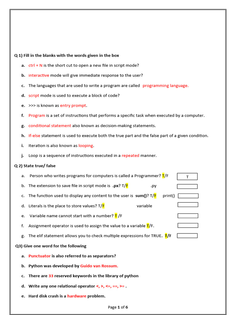 Python Programming Basics and Troubleshooting | PDF | Control Flow ...