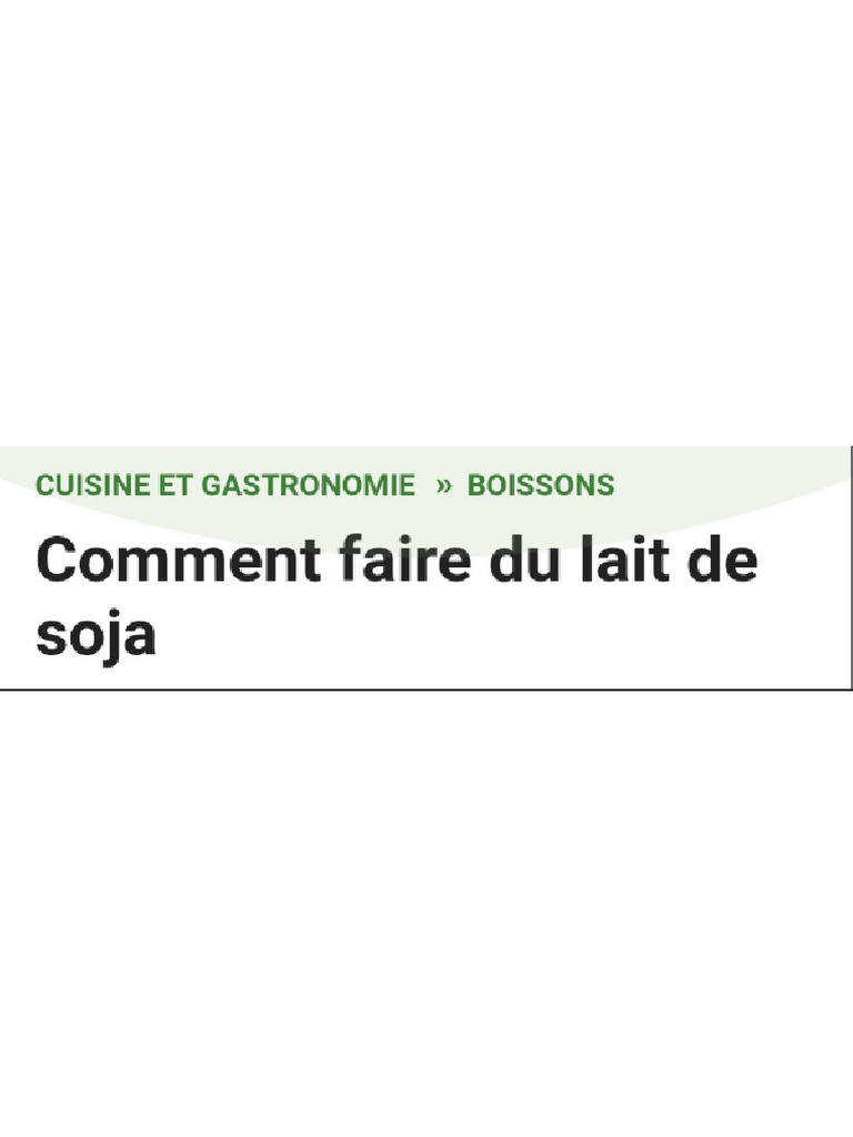 Faire Le Lait de Soja PDF — free download